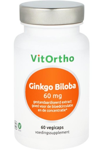 Vitortho Ginkgo Biloba voorheen focusform (60 Vegetarische capsules)