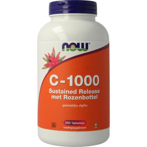 NOW C-1000 Sustained Release met rozenbottel (250 Tabletten)