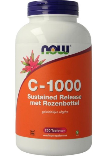 NOW C-1000 Sustained Release met rozenbottel (250 Tabletten)