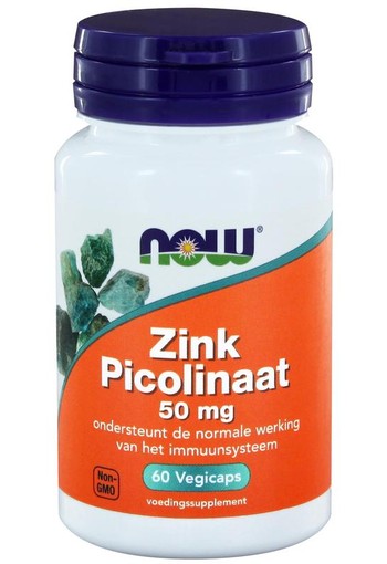NOW Zink picolinaat 50 mg (60 Vegetarische capsules)