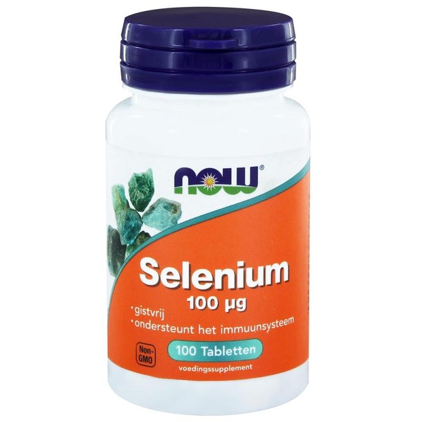 NOW Selenium gistvrij 100 mcg (100 Tabletten)