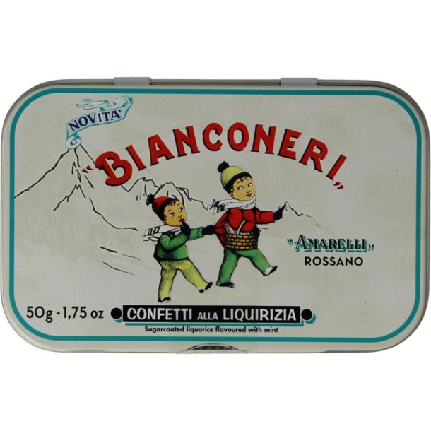 Amarelli Laurierdrop blikje pepermunt wit (50 Gram)