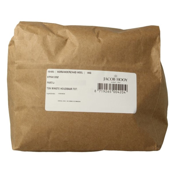 Jacob Hooy Korianderzaad heel (1 Kilogram)