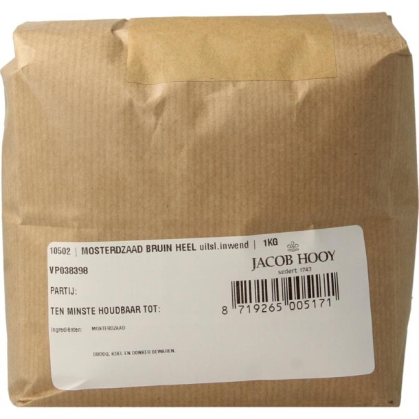 Jacob Hooy Mosterdzaad bruin heel (1 Kilogram)