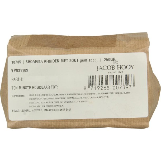 Jacob Hooy Shoarmakruiden (250 Gram)