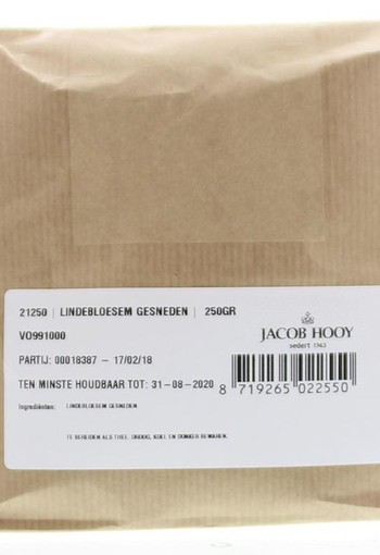 Jacob Hooy Lindebloesem gesneden (250 Gram)
