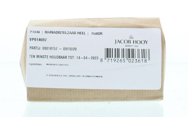 Jacob Hooy Mariadistelzaad (250 Gram)