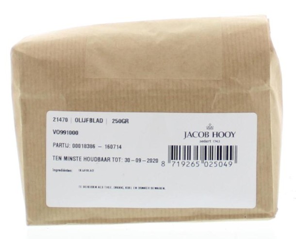 Jacob Hooy Olijfblad gesneden (250 Gram)