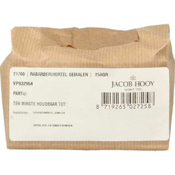 Jacob Hooy Rabarberwortel gemalen (250 Gram)