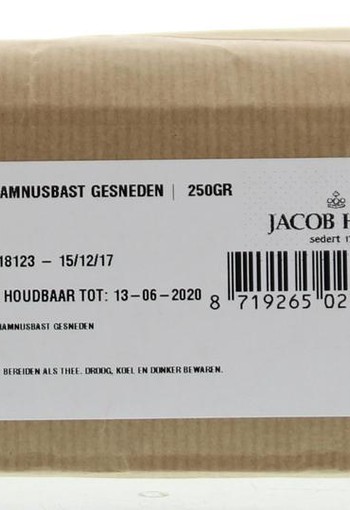 Jacob Hooy Rhamnusbast vuilboombast gesneden (250 Gram)