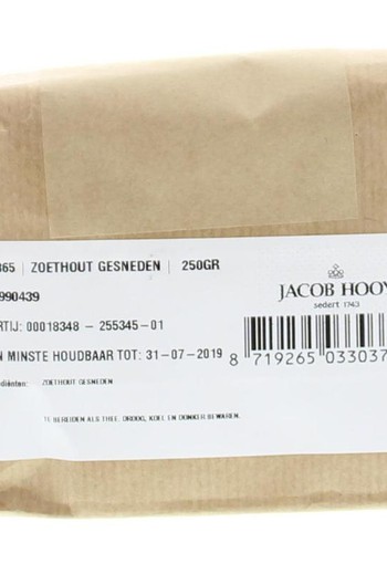 Jacob Hooy Zoethout gesneden (250 Gram)