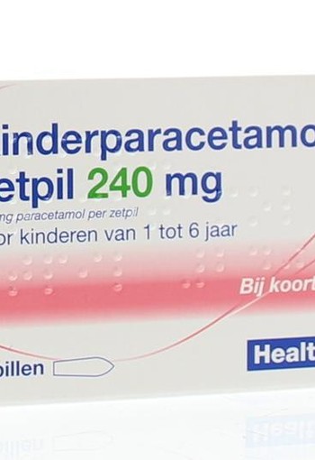Healthypharm Paracetamol kinderen 240 mg (10 Zetpillen)