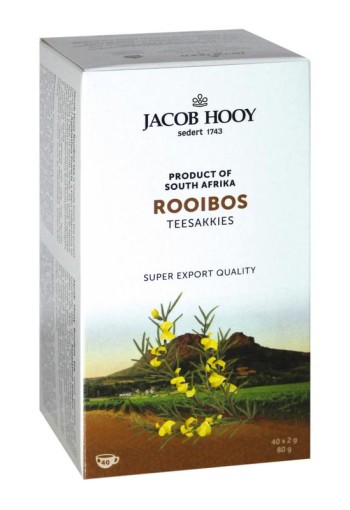 Jacob Hooy Rooibosthee sakkies (40 Zakjes)
