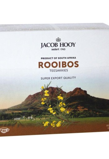 Jacob Hooy Rooibosthee sakkies (80 Zakjes)