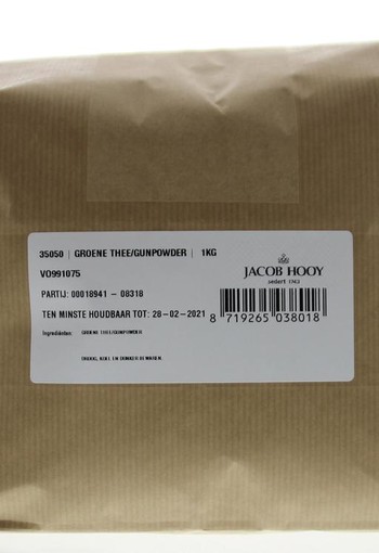 Jacob Hooy Groene thee/gunpowder (1 Kilogram)
