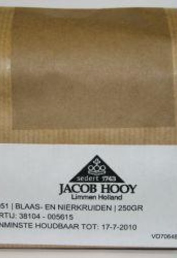 Jacob Hooy Blaas en nier kruiden (250 Gram)