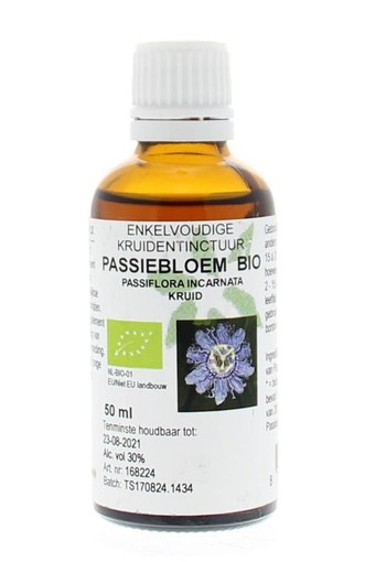 Cruydhof Passiflora incarnata herb/passiebloem tinctuur bio (50 Milliliter)