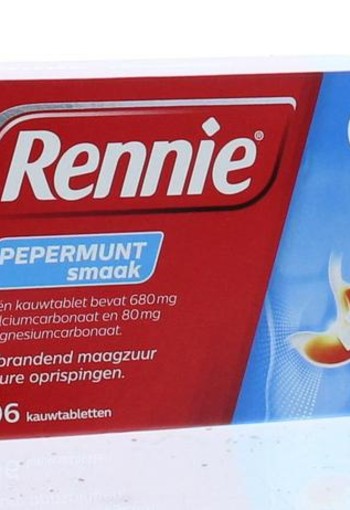 Rennie Pepermunt (96 Kauwtabletten)