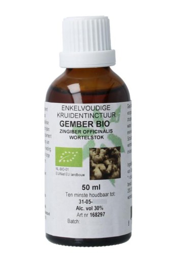 Cruydhof Zingiber officinalis rhiz/gember tinctuur bio (50 Milliliter)