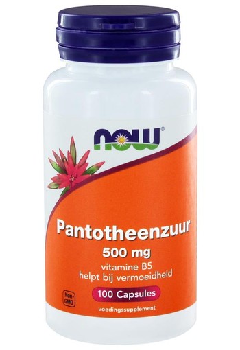 NOW Pantotheenzuur 500 mg (B5) (100 Capsules)