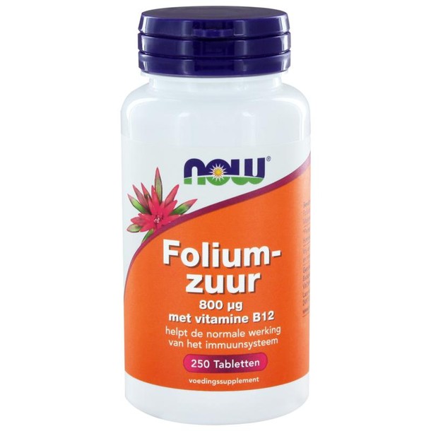 NOW Foliumzuur 800mcg (250 Tabletten)