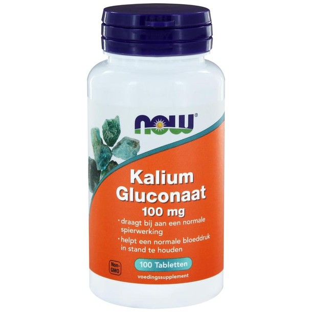 NOW Kalium gluconaat 100mg (100 Tabletten)