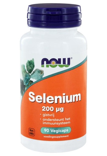 NOW Selenium gistvrij 200 mcg (90 Vegetarische capsules)