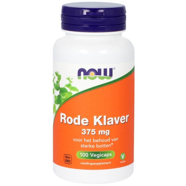 NOW Rode klaver 375mg (100 Vegetarische capsules)