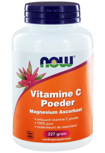 NOW Vitamine C poeder magnesium ascorbaat (227 Gram)