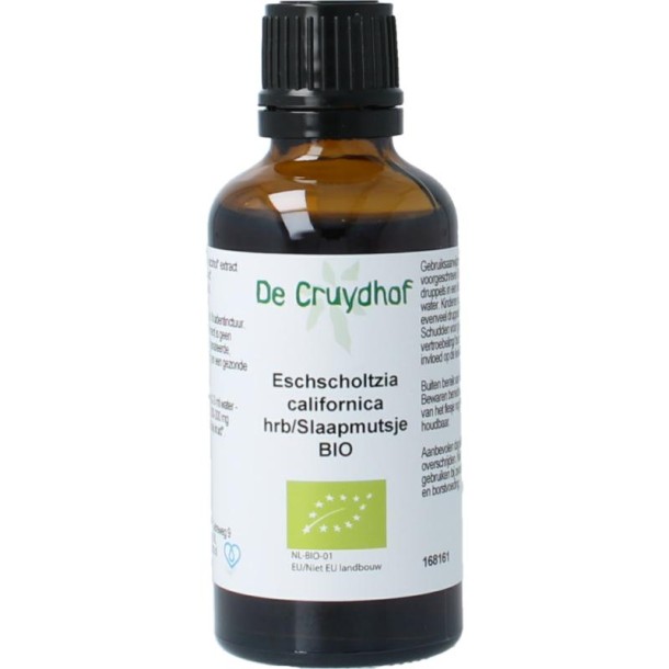 Cruydhof Eschscholtzia calif / slaapmutsje tinctuur bio (50 Milliliter)