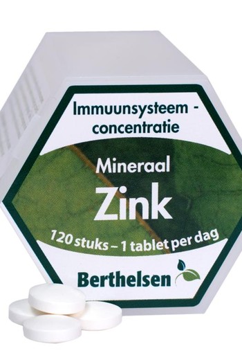 Berthelsen Zink gluconaat 20 mg (120 Tabletten)