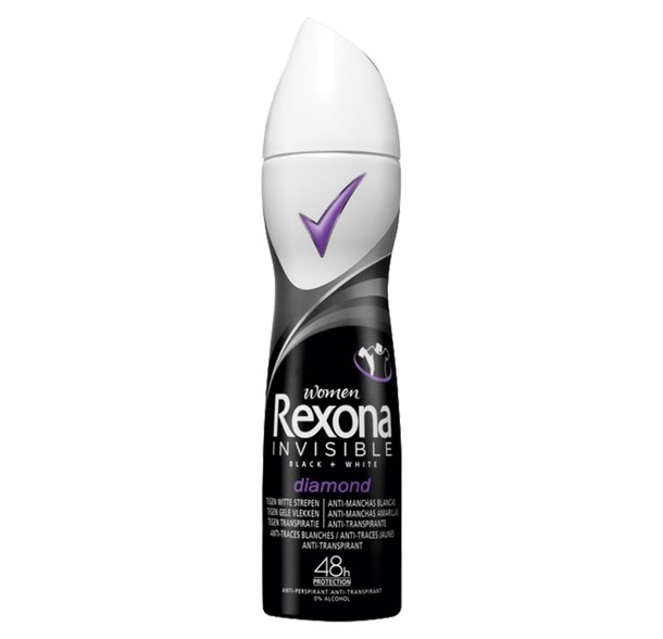 Rexona Invisible Black + White Diamond Aerosol Anti-transpirant voor vrouwen 150ml