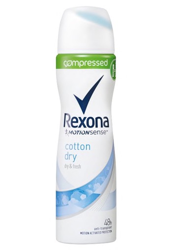 Rexona Cotton Dry Aerosol Compressed Anti-transpirant voor vrouwen 75ml