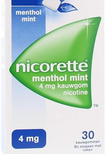 Nicotine kauwgom menthol mint 4mg