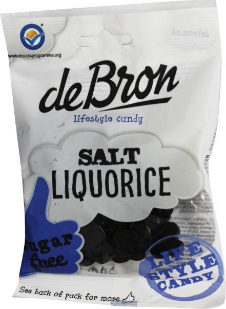 De Bron Klavertjes zout/salt liquorice suikervrij (100 Gram)
