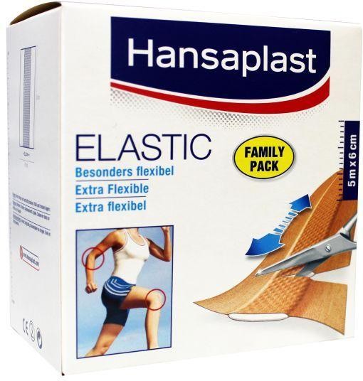 Hansaplast Elastic family 5m x 6cm (1 Stuks)