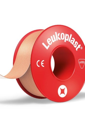 Leukoplast Hechtpleister 5m x 1.25cm rood (1 Stuks)