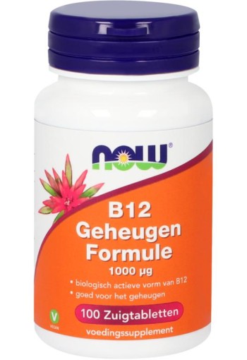 NOW Vitamine B12 geheugenformule 1000 mcg (100 Zuigtabletten)
