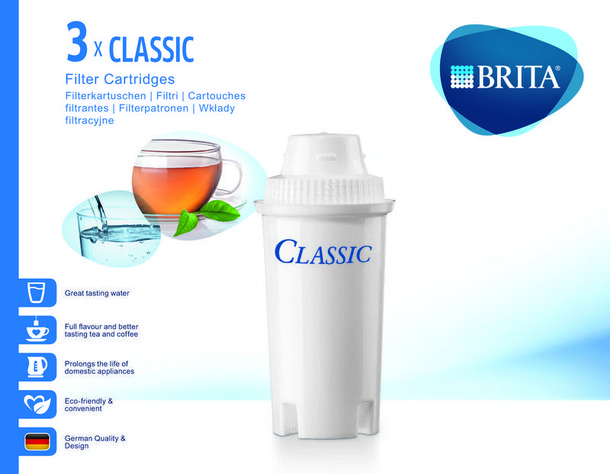 Brita Waterfilterpatroon classic 3-pack (1 Stuks)