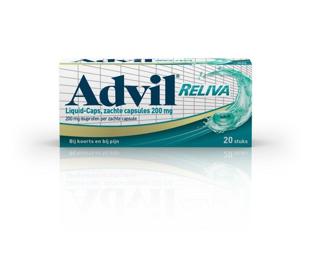 Advil Reliva liquid caps 200mg (20 Capsules)