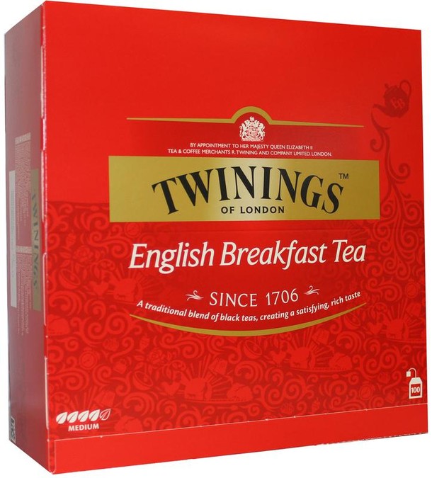 Twinings English breakfast envelop (100 Zakjes)