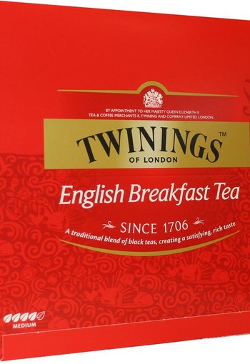 Twinings English breakfast envelop (100 Stuks)