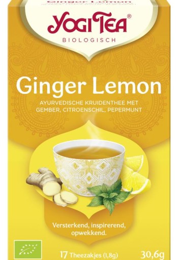 Yogi Tea Ginger lemon munt bio (17 Zakjes)