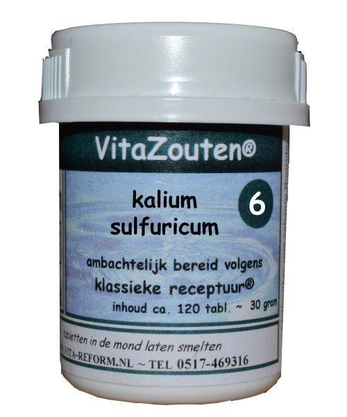 Vitazouten Kalium sulfuricum VitaZout nr. 06 (120 Tabletten)