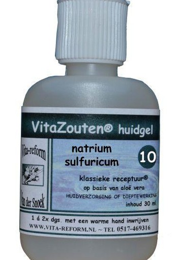 Vitazouten Natrium sulfuricum huidgel nr. 10 (30 Milliliter)