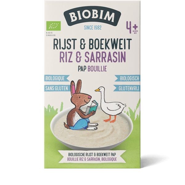 Biobim Baby rijst & boekweit 4 maanden bio (200 Gram)