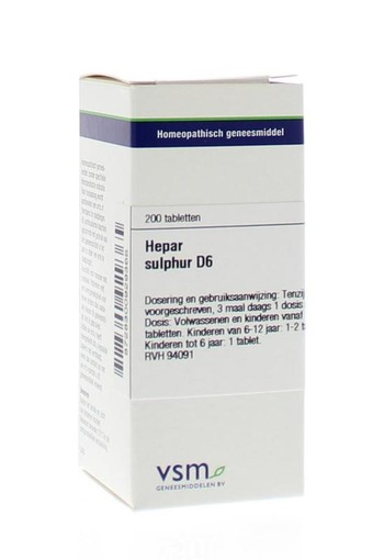 VSM Hepar sulphur D6 (200 Tabletten)