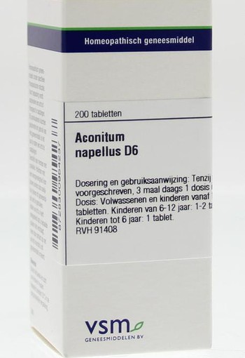 VSM Aconitum napellus D6 (200 Tabletten)