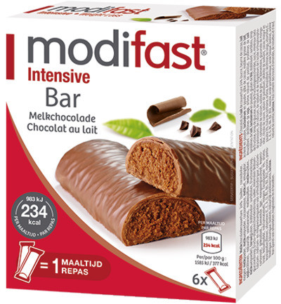 Modifast Intensive Reep Melkchocolade 6x 31g