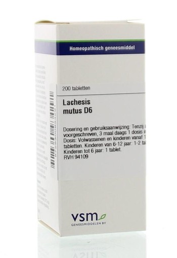 VSM Lachesis mutus D6 (200 Tabletten)